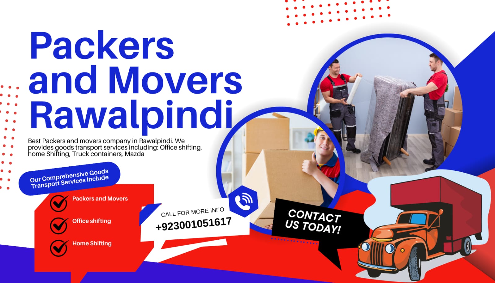 Our services packers and Movers in Rawalpindi